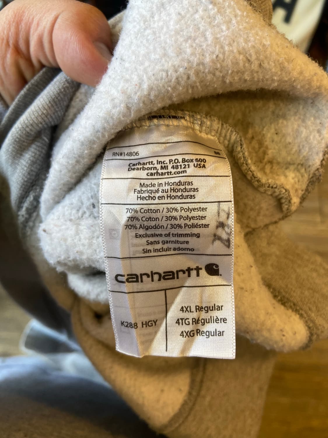 Carhartt 4XL Gray Hoodie 상품이미지7