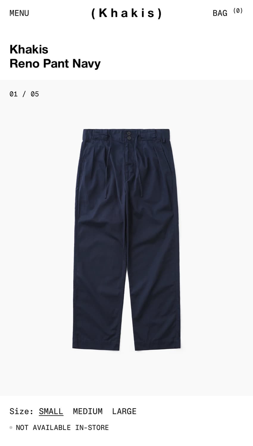 카키스 레노 팬츠 네이비 상품이미지1