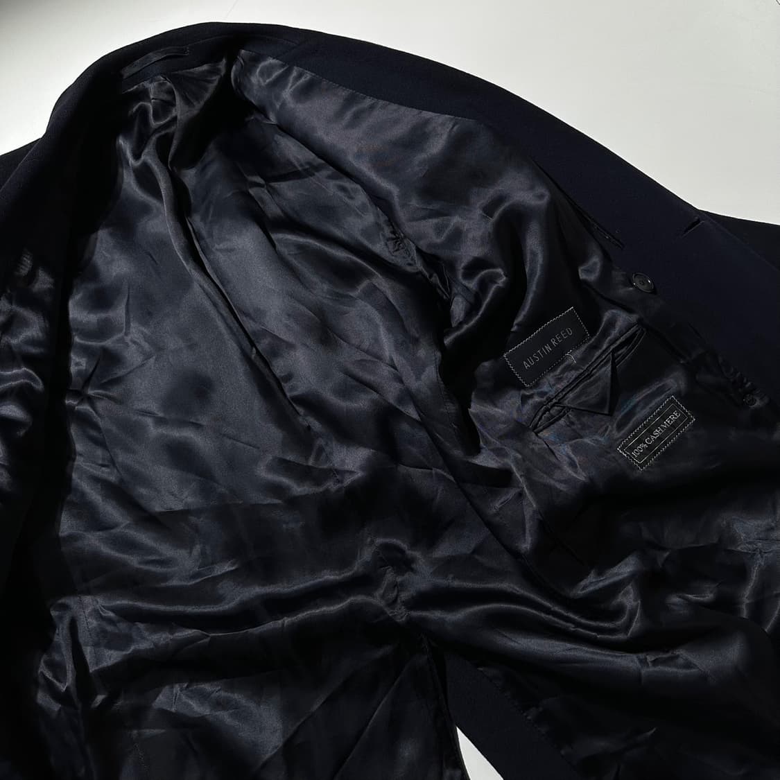 오스틴 리드 캐시미어 100% 더블 롱코트 네이비 상품이미지6