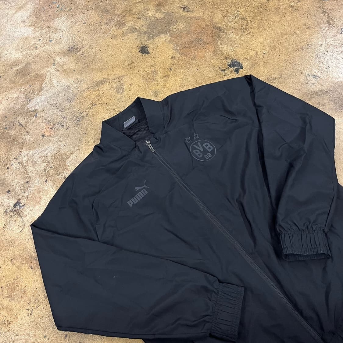 [정품/M] 푸마 BVB 블랙 트레이닝 바람막이 자켓 b18 상품이미지1