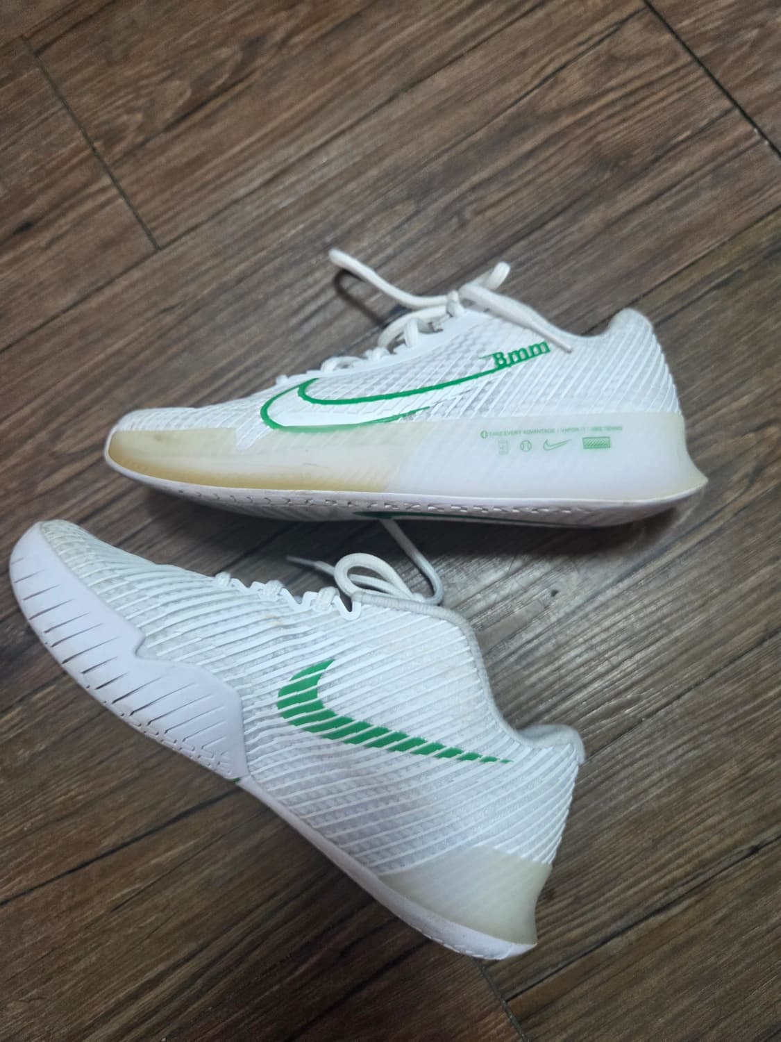 나이키 줌 베이퍼 11 HC 화이트/켈리그린 245 상품이미지4