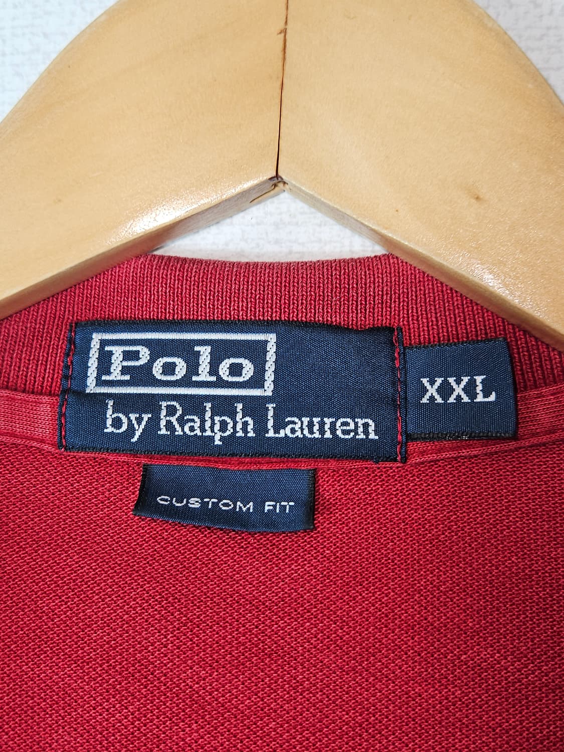 폴로 랄프로렌 레드 카라티 반팔 커스텀핏 XXL 남성 정품 상품이미지3