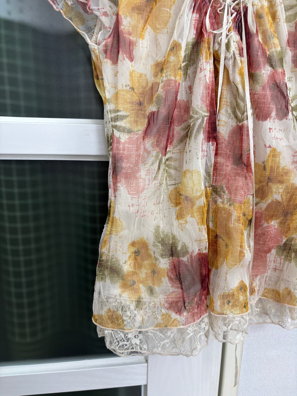 플라워 레이스 블라우스 상품이미지3