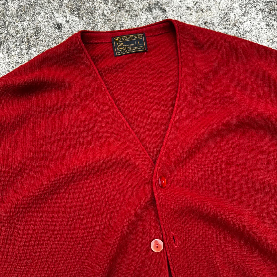 [L] 80s JC Penney Virgin Orlon 빈티지 가디건 상품이미지4