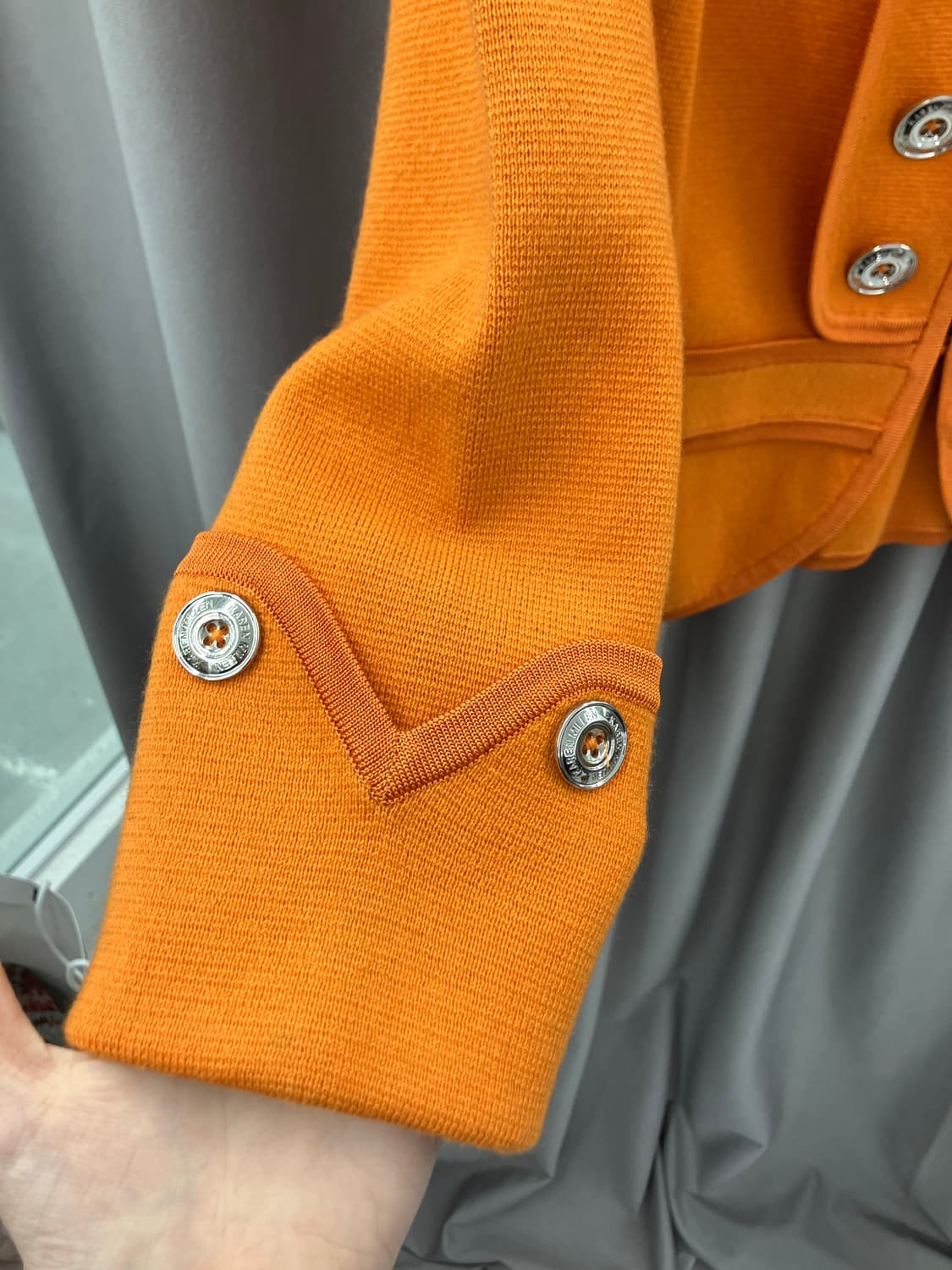 탠저린 더블 버튼 니트 자켓 상품이미지3