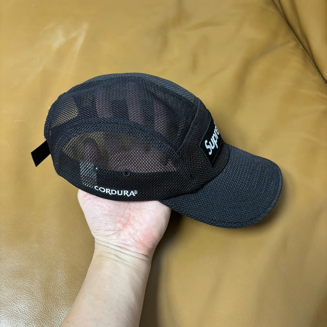슈프림 캠프캡 모자 박스로고 23ss 메쉬 코듀라 블랙 상품이미지4