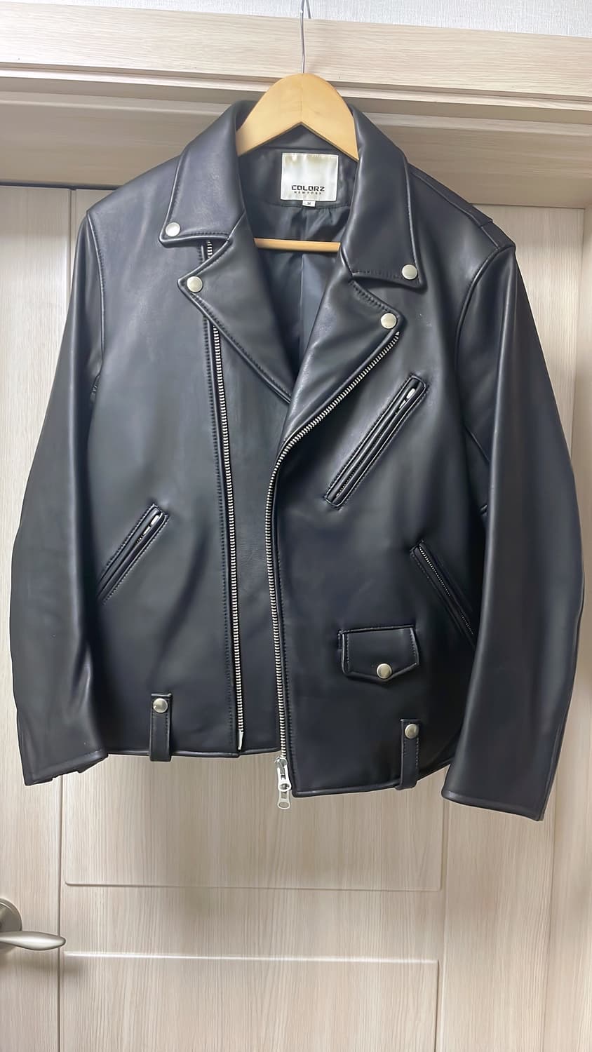 컬러즈 뉴욕 COLORZ 블랙 레더 라이더 자켓 M 사이즈 상품이미지1