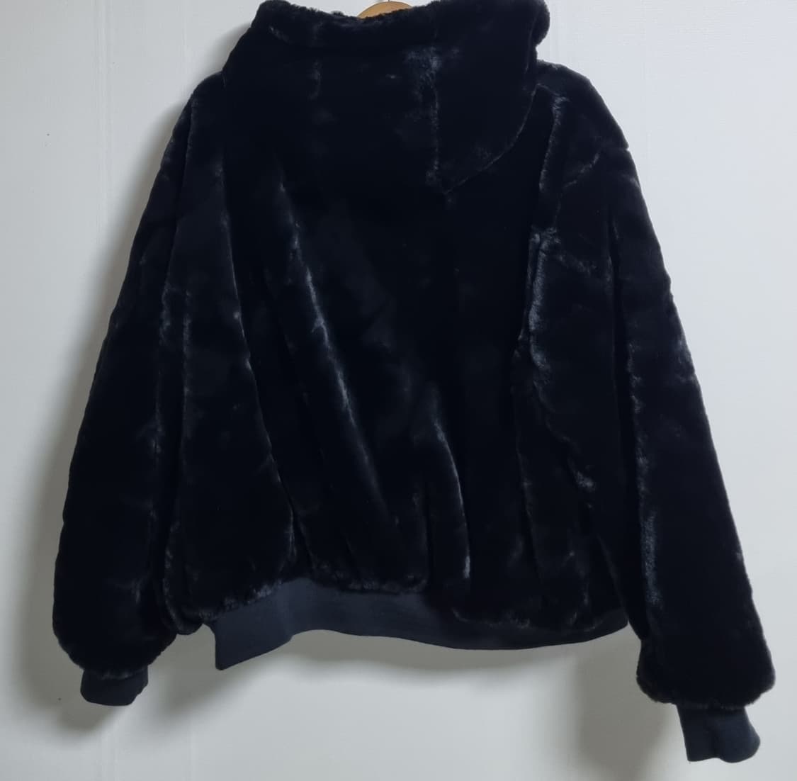 오버핏 L ) 블랙 페이크퍼 리버시블 양면 자켓 상품이미지2