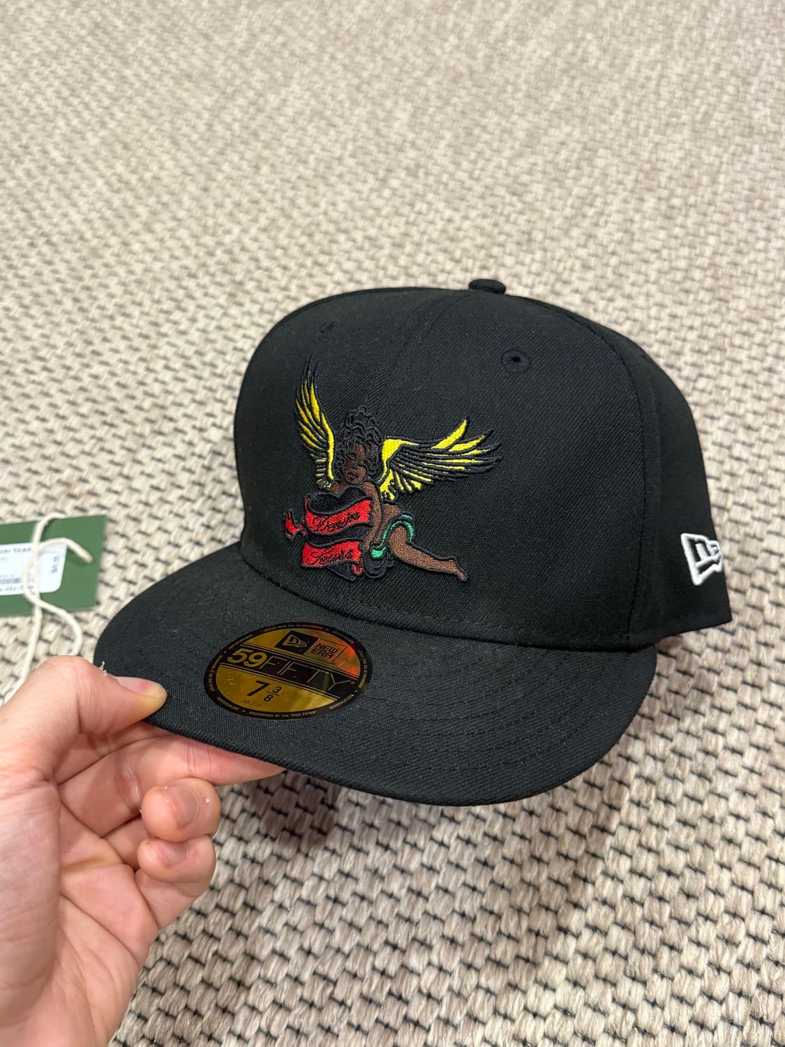 데님 티어스 x 뉴에라 블랙 천사 햇 블랙 738사이즈 상품이미지2