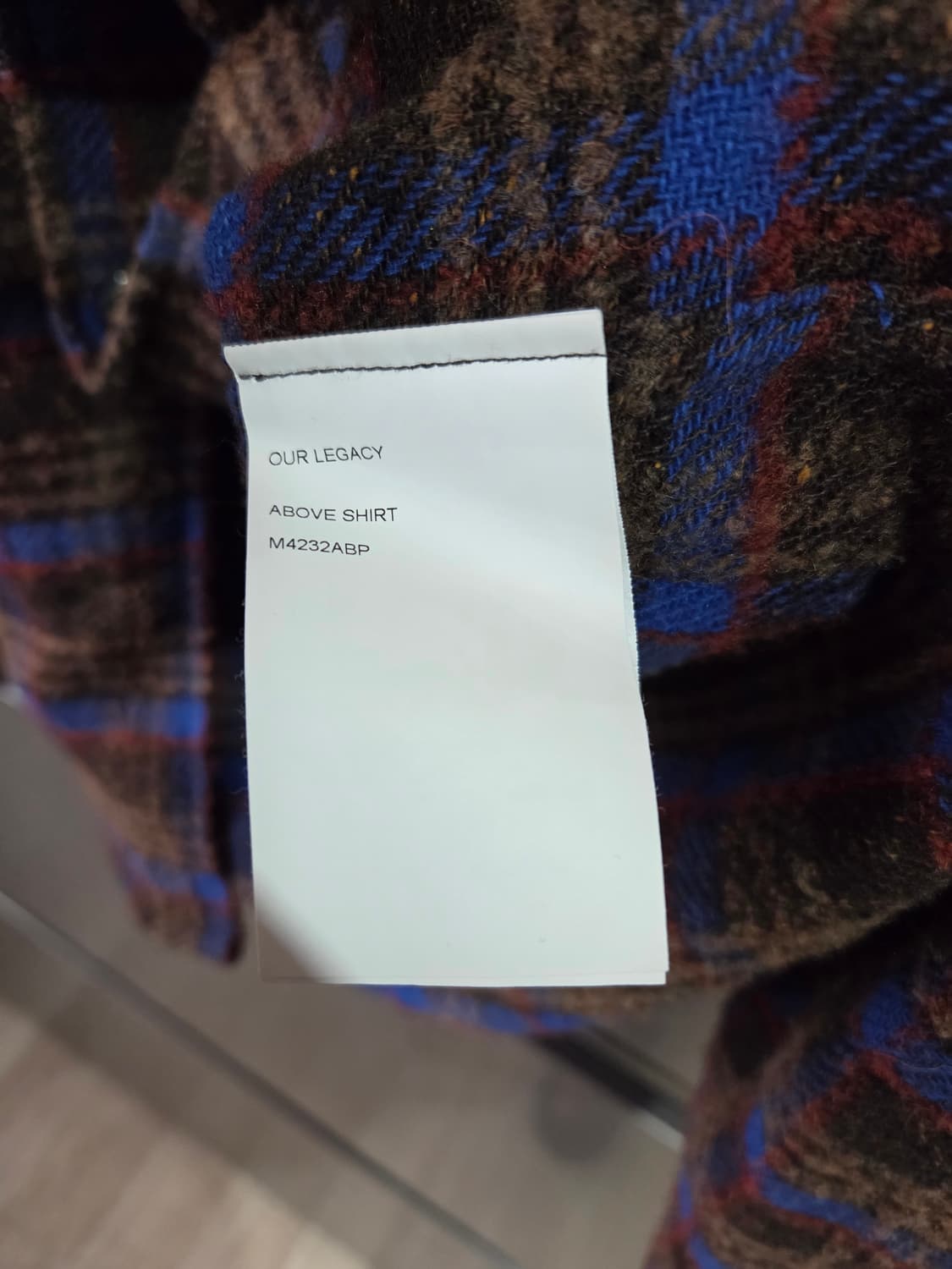 아워레가시 어보브 셔츠 브라운 판코우 체크 사이즈50 상품이미지4