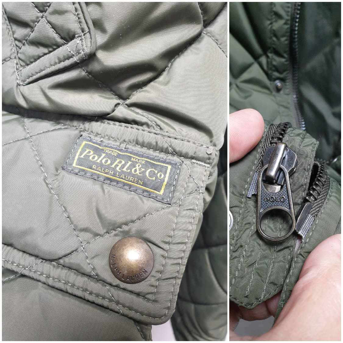 [xl/105/정품] 폴로 랄프로렌 퀼팅자켓 카키 상품이미지5