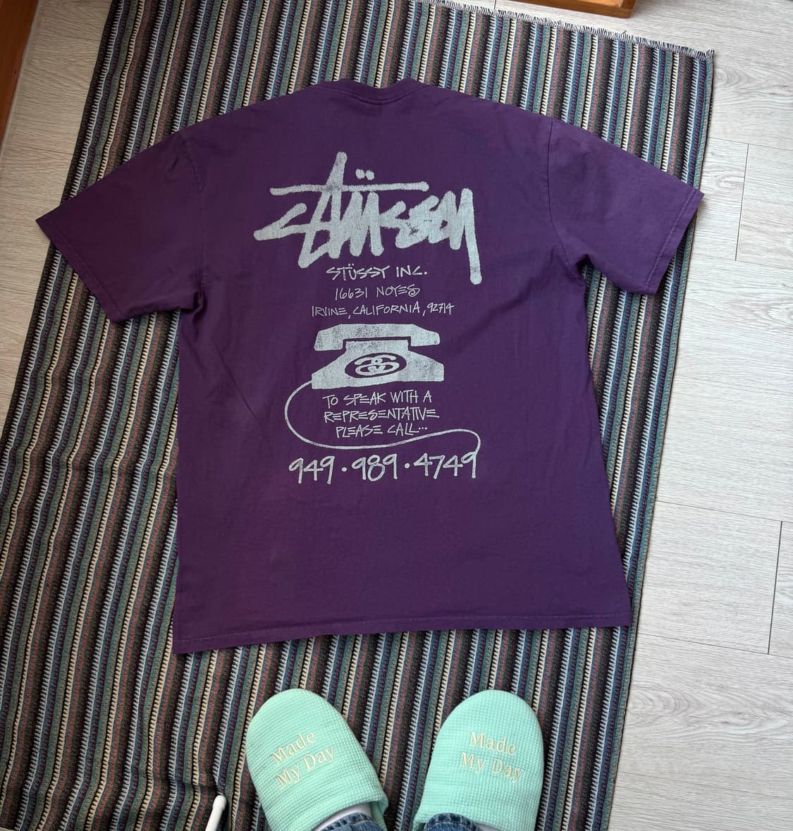 스투시 올드 폰 피그먼트 반팔 티셔츠 상품이미지2