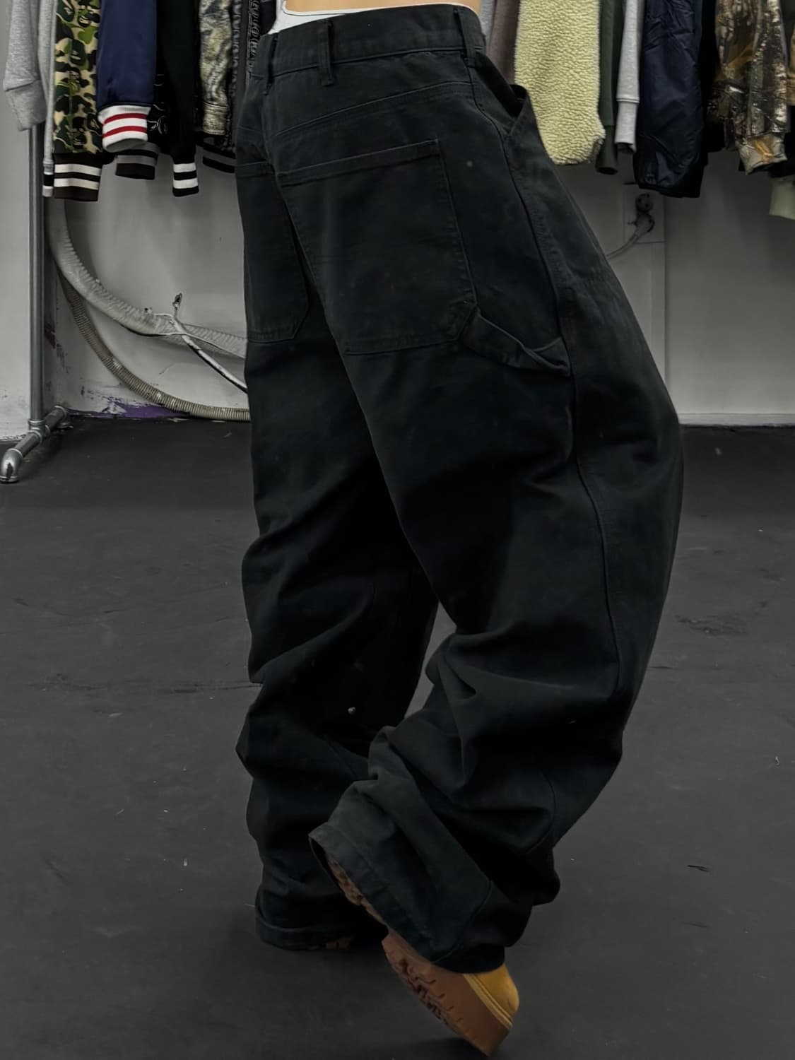 더블니 카펜터 블랙 데님팬츠 상품이미지3