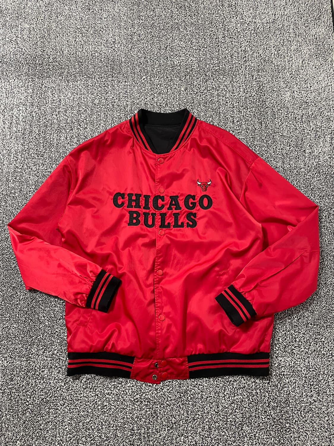 빈티지9. NBA 블루종 시카고불스 바시티 스타디움 자켓 리버시블 상품이미지1