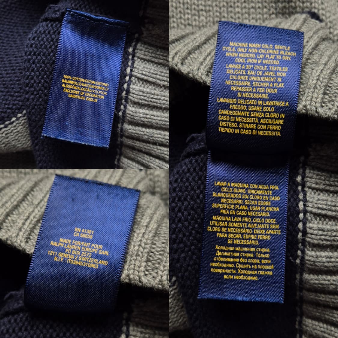 [XL(18-20)] 폴로 랄프로렌 빅포니 스트라이프 니트집업 상품이미지9