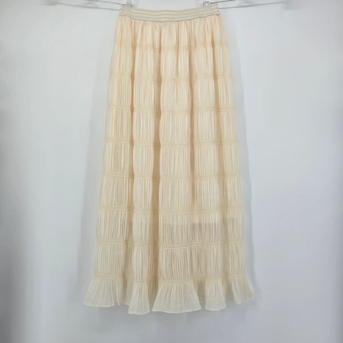 아이보리 캉캉 롱 스커트 상품이미지1