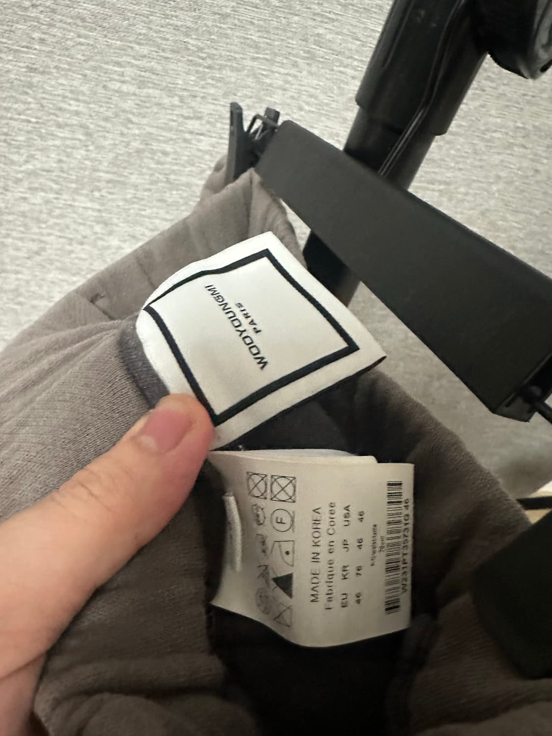 우영미 로고 밴딩 반바지 브라운 (46) 상품이미지5