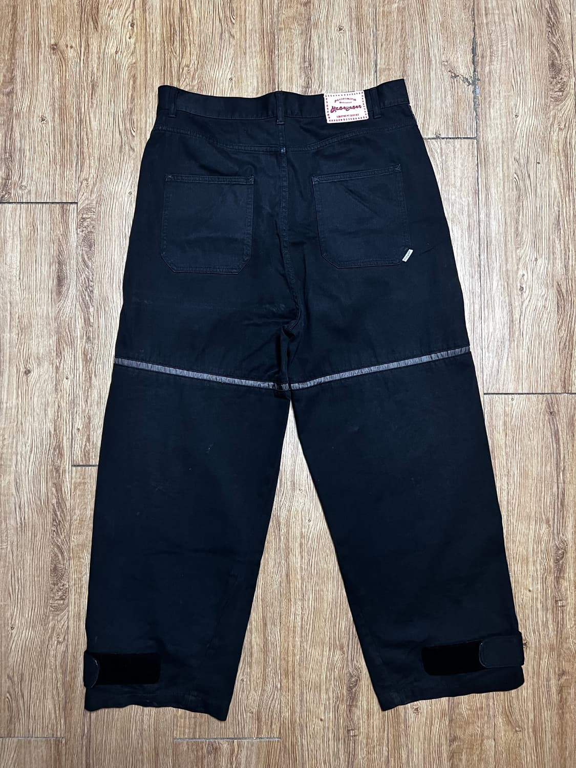 예스아이씨 와이드 팬츠 블랙 L 상품이미지2