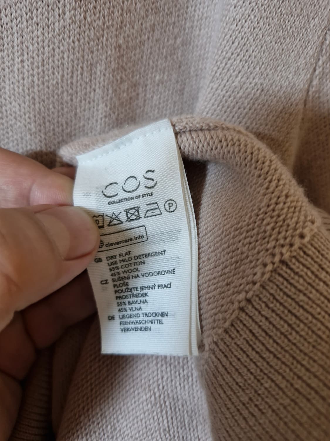 COS 코스 니트 스웨터 연핑크 M 상품이미지4