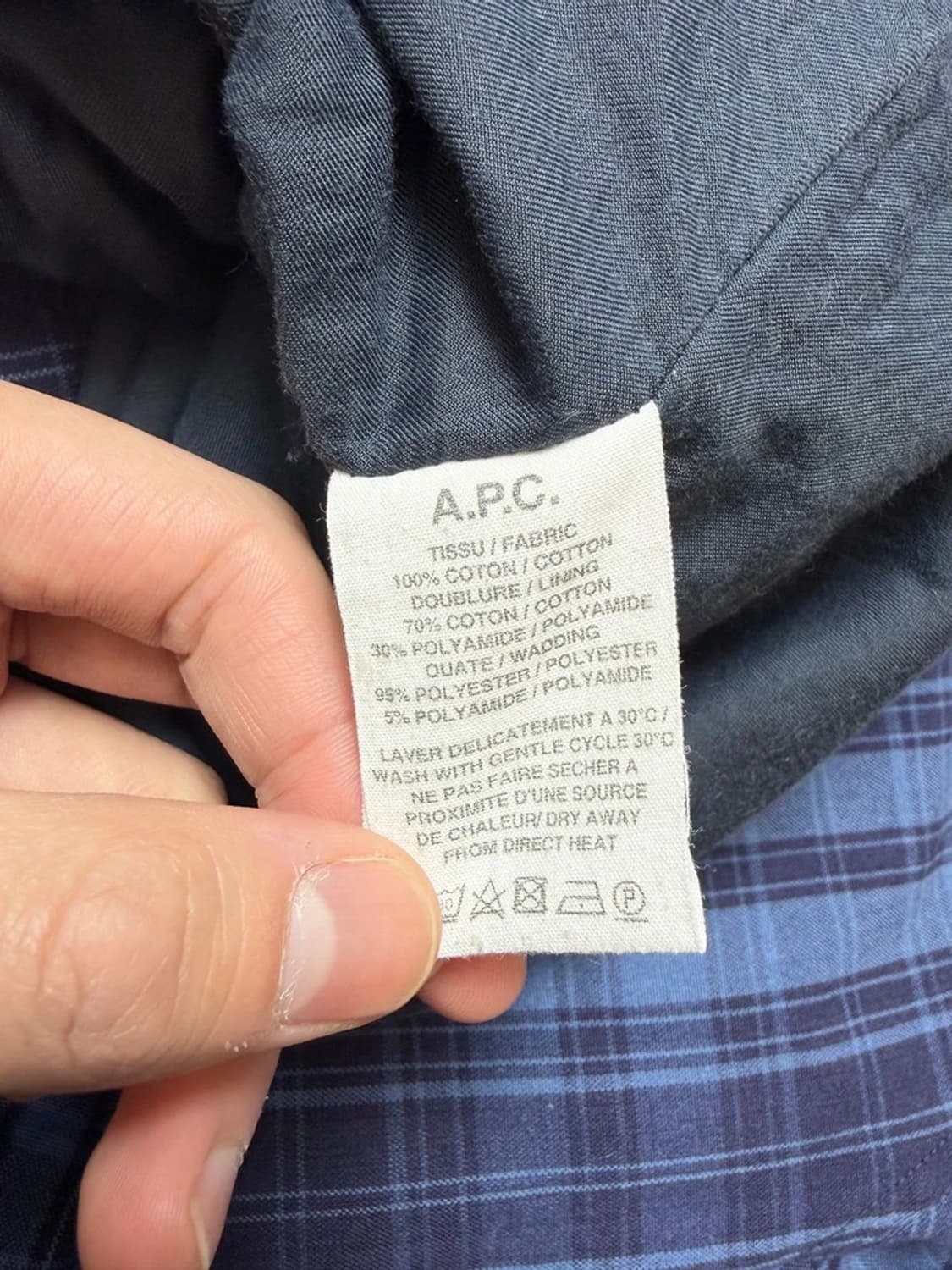 아페쎄 APC 체크 코튼 셔츠 PN9267 상품이미지6