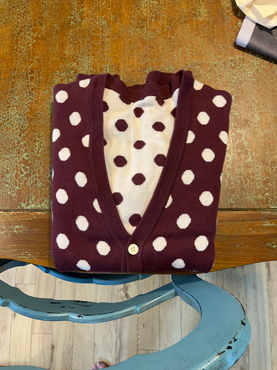 와코마리안 도트 가디건. 상품이미지2