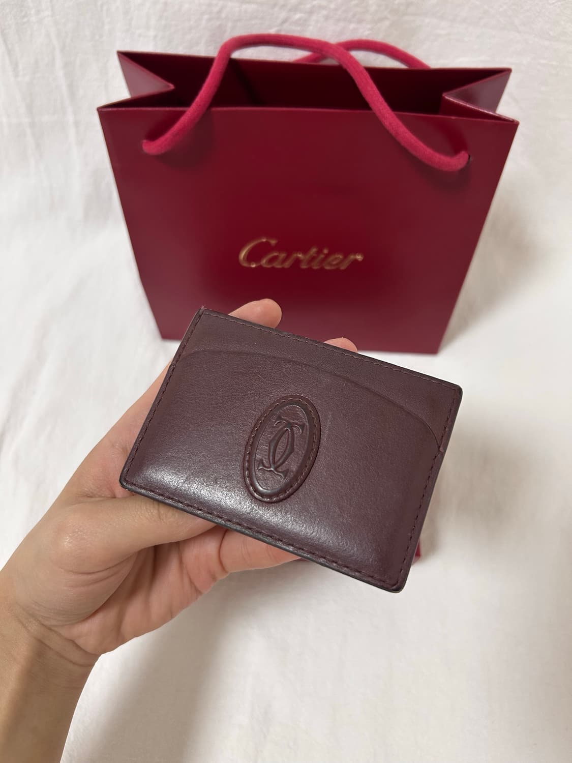 까르띠에 카드지갑 버건디 상품이미지2