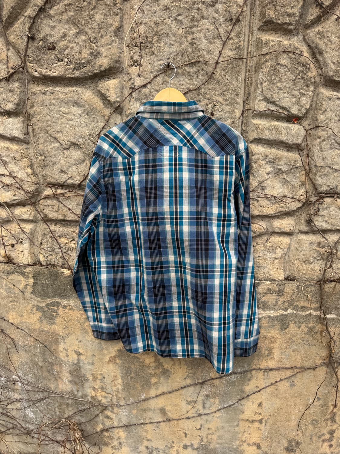 리바이스 빈티지 체크 웨스턴 셔츠 블루 xl 상품이미지2
