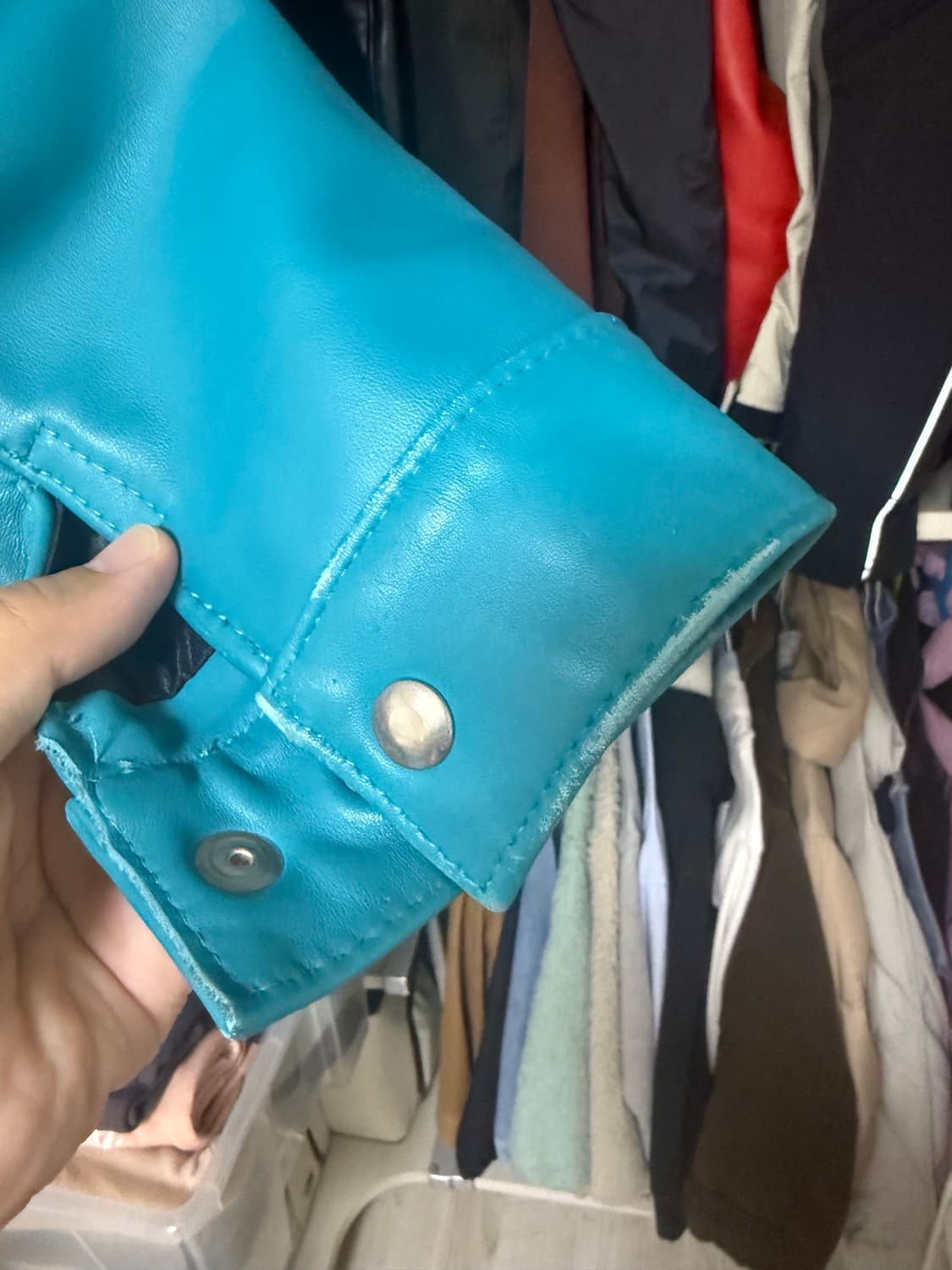 루이스레더 988 소가죽, 터콰이즈 레귤러 38사이즈 상품이미지4