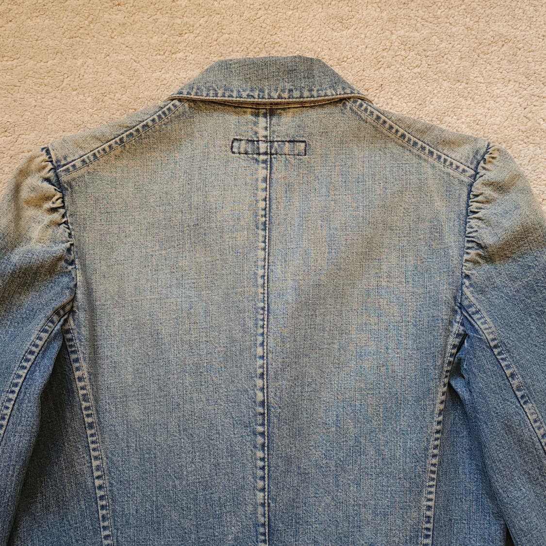 폴로 랄프로렌 데님 트렌치 코트 샵코트 셔링 디테일 M 상품이미지8