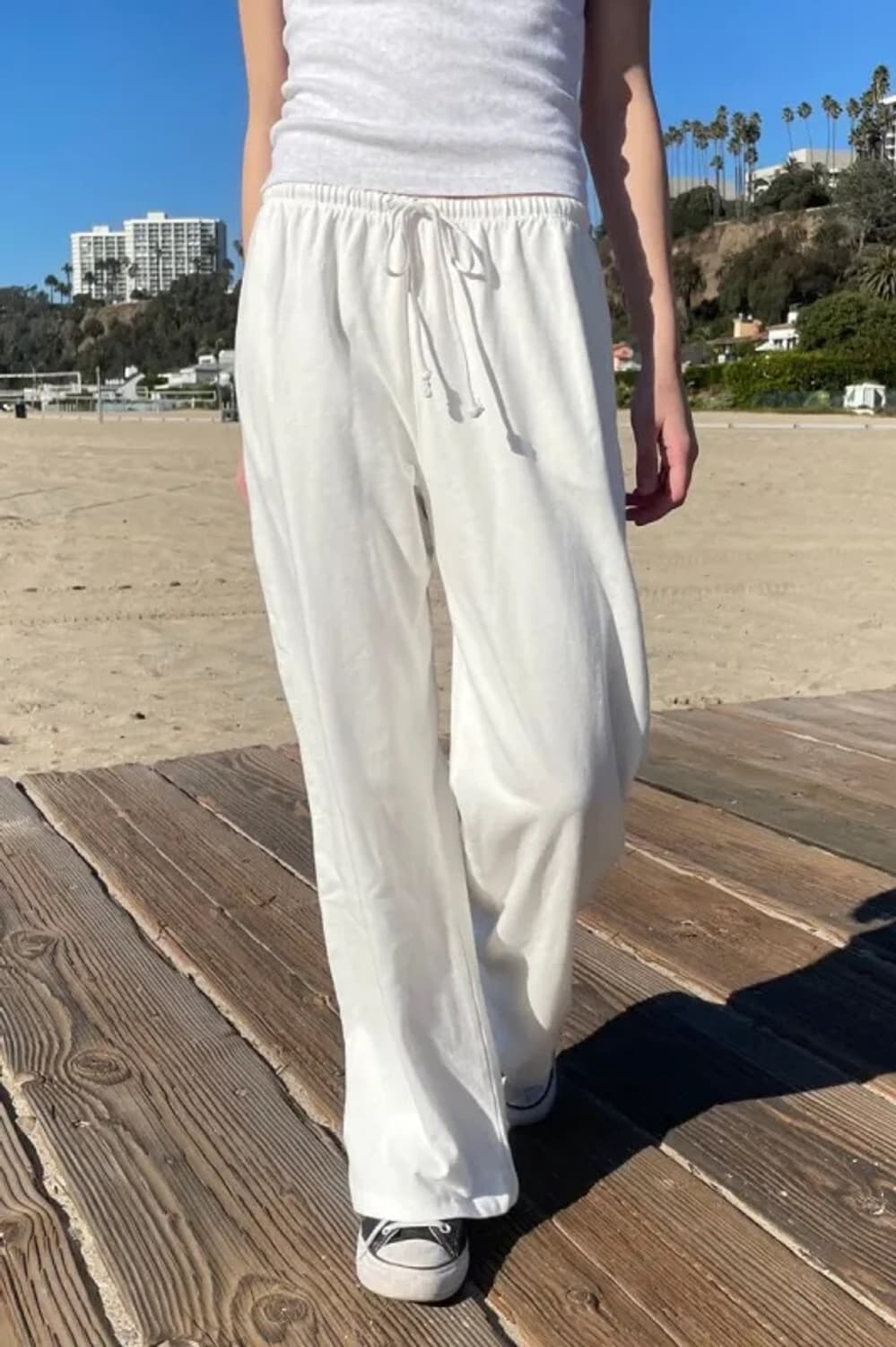 브랜디멜빌 화이트 스웻팬츠 면소재 상품이미지1