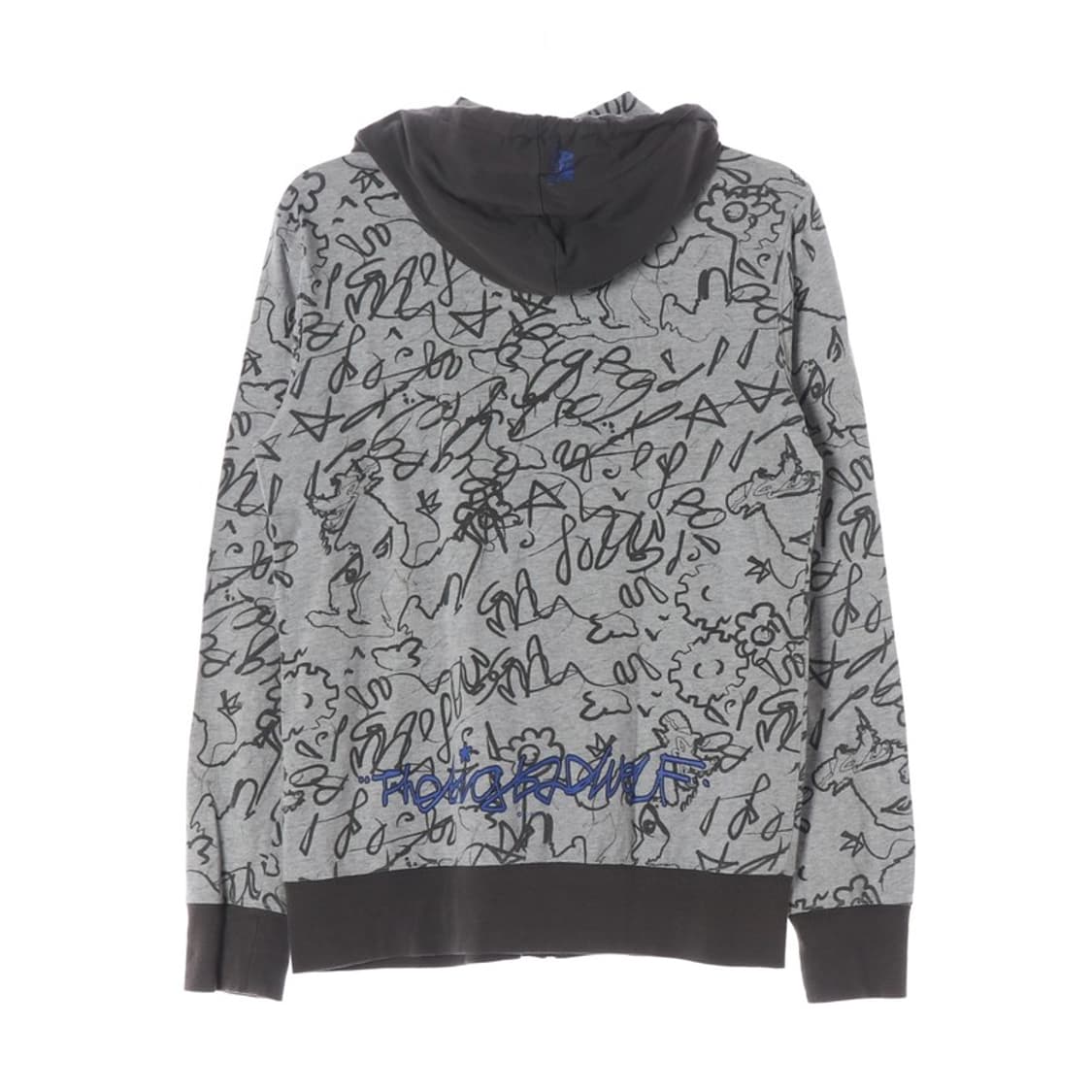 ASK ENQUIRED 유니크 패턴 후드 집업 M 상품이미지2