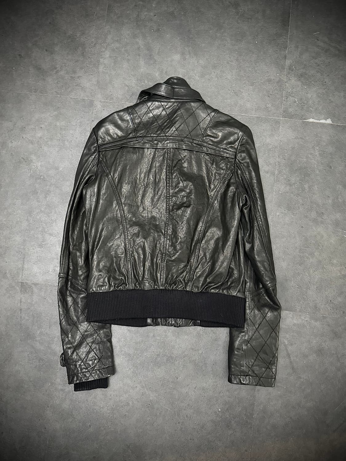 Real leather stitch jacket 상품이미지8