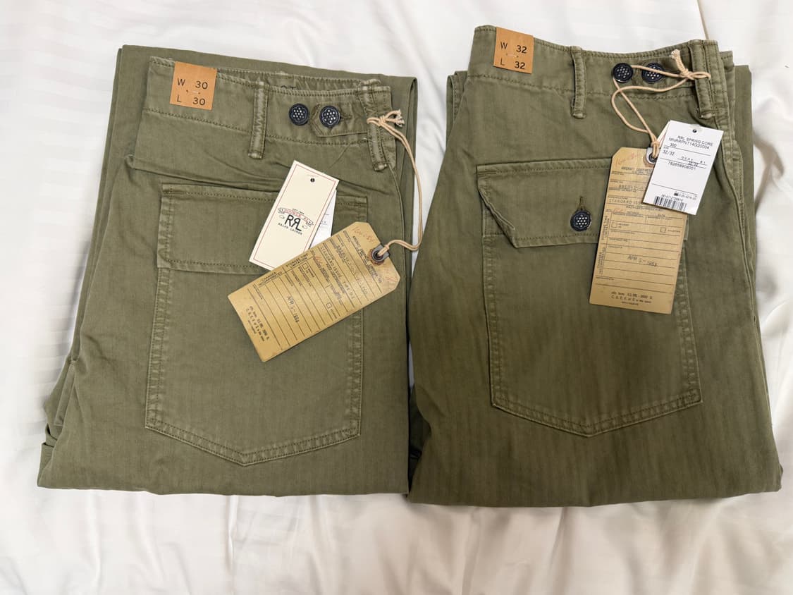 더블알엘 헤링본 퍼티그팬츠 판매합니다 상품이미지1