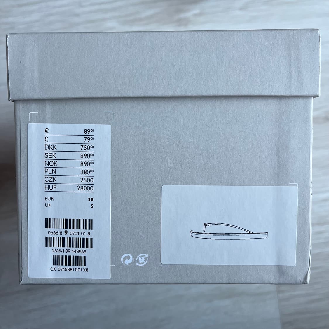 COS 코스 플립 플랍 38size 상품이미지4