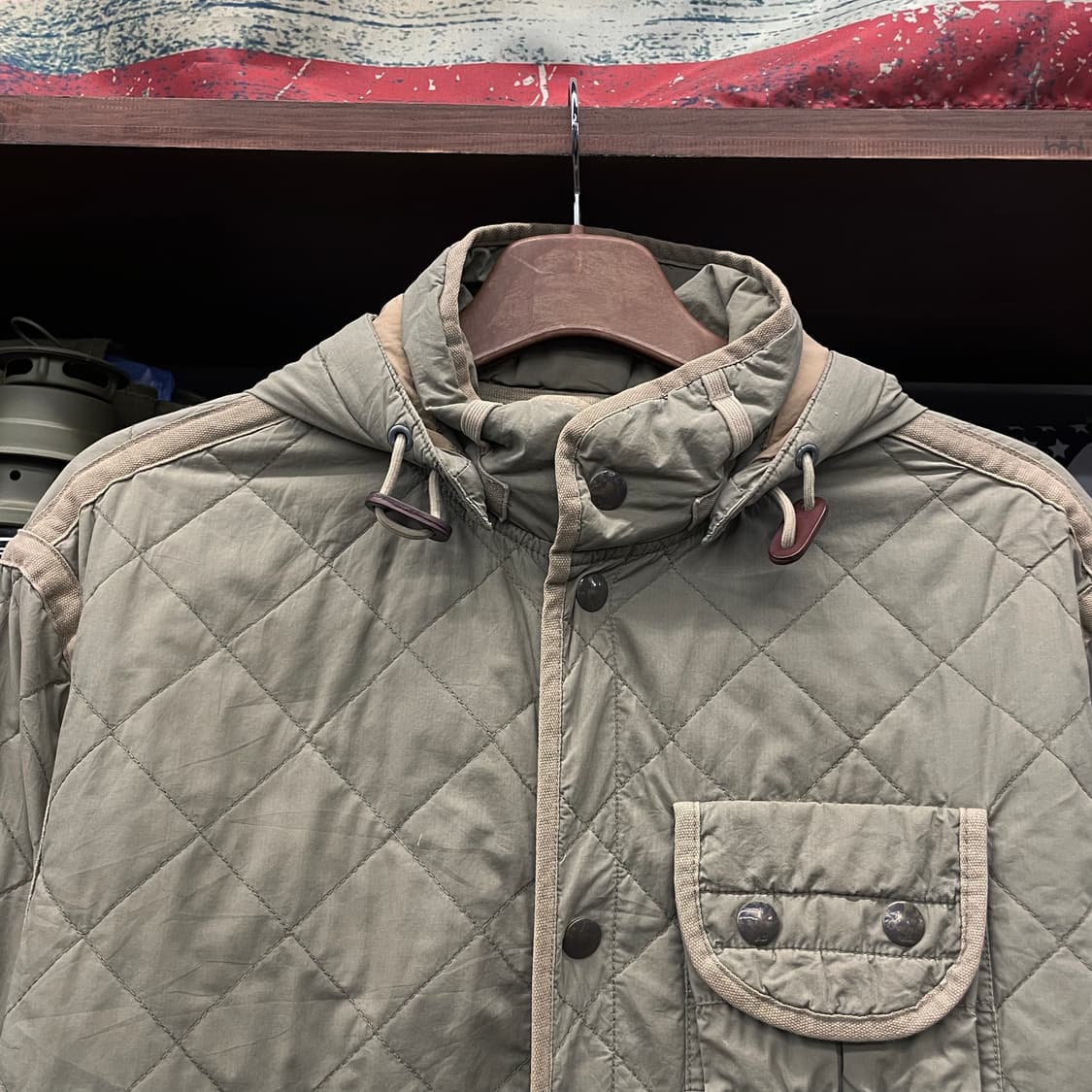 90s 폴로 랄프로렌 퀼팅 후드 탈부착 유틸리티 포켓 거너 자켓 상품이미지3