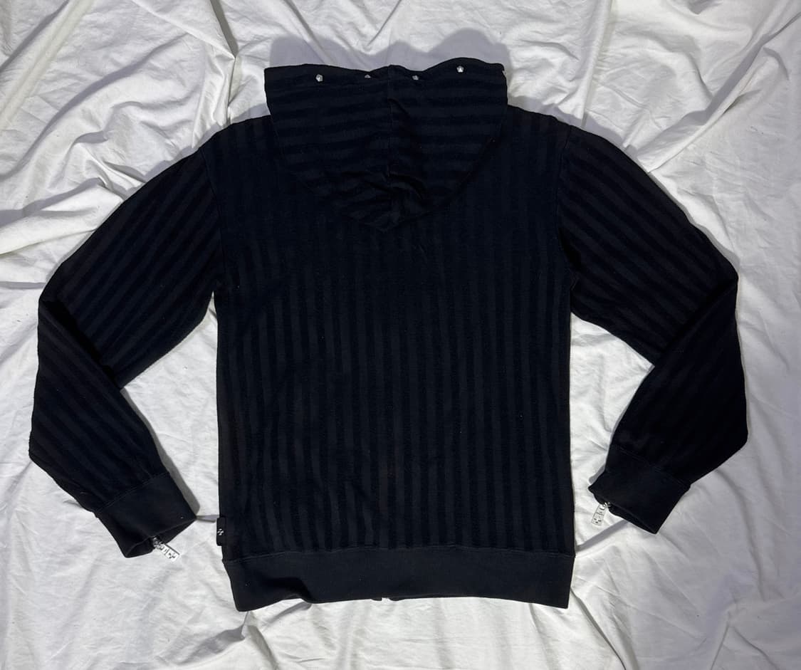 Bernings sho 레터링 스컬 프린트 스터드 후드집업 펑크 y2k 상품이미지5