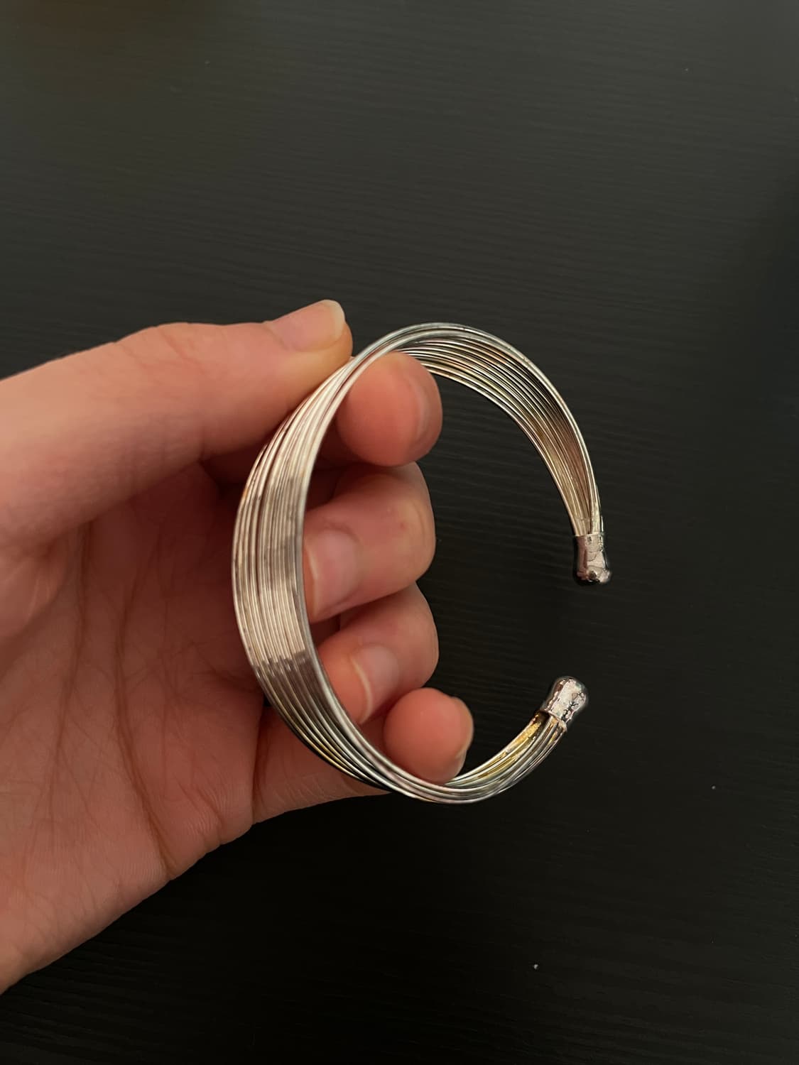 빈티지 오리엔탈 히피 실버 뱅글 팔찌 상품이미지2