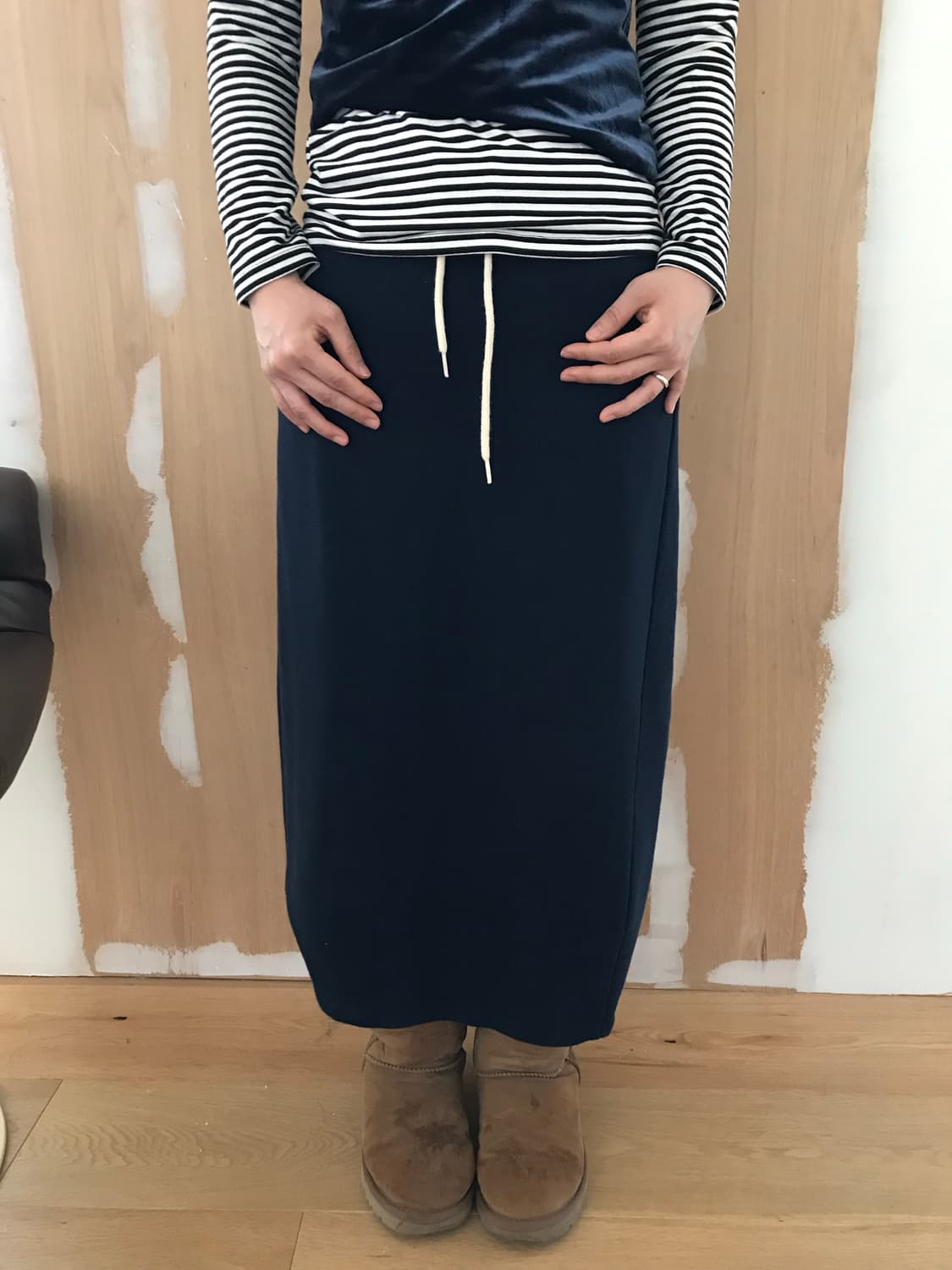 vintage navy skirt (free) 상품이미지2