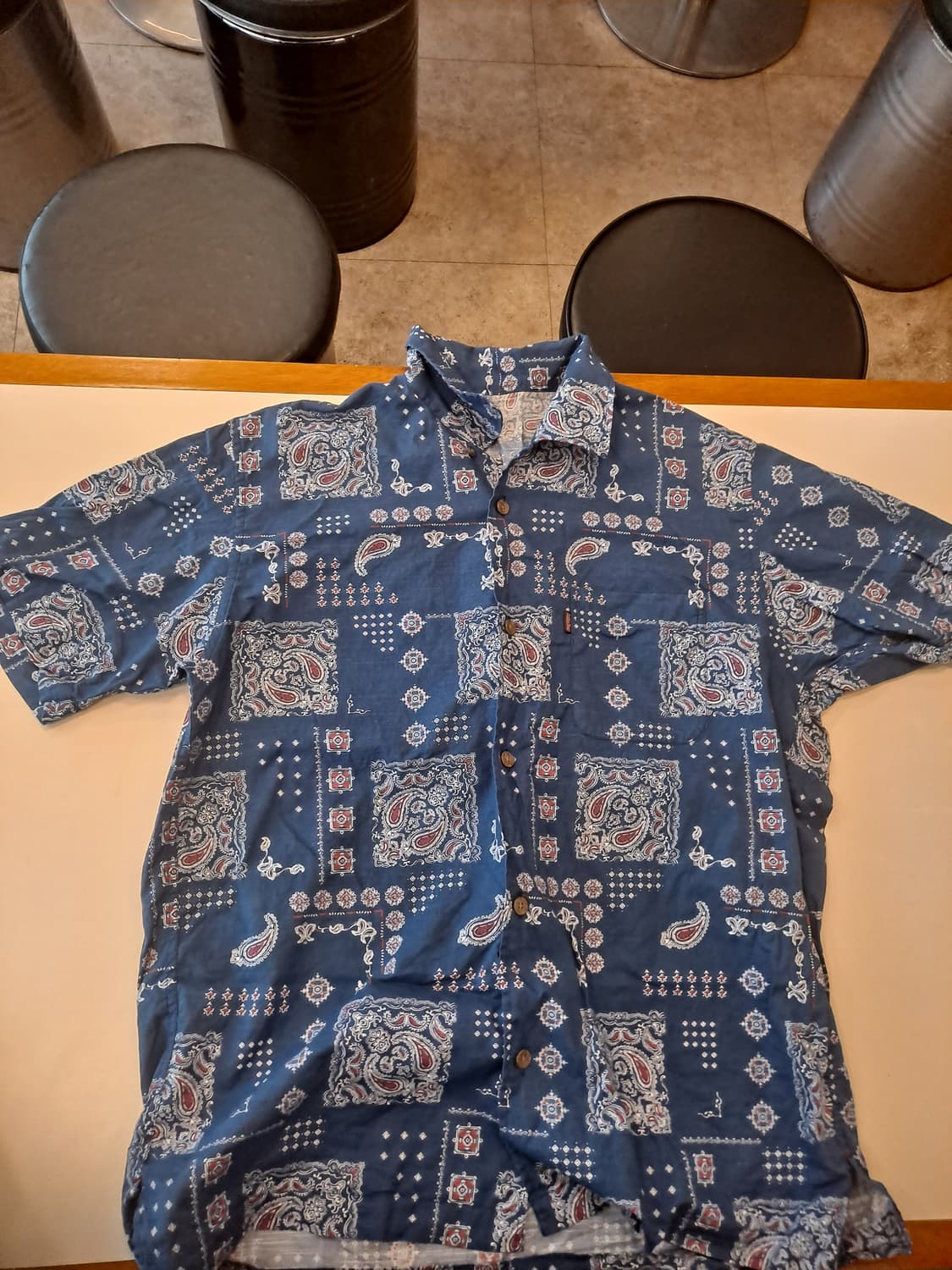 골든베어 페이즐리 반팔셔츠 M 상품이미지1