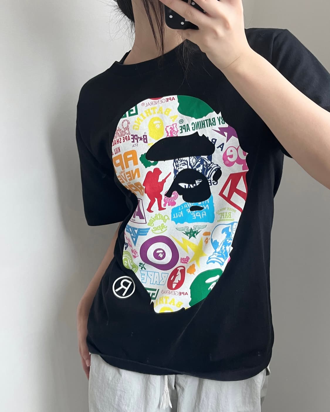 Bape 베이프 멀티컬러 빅컬리지 티셔츠   상품이미지1