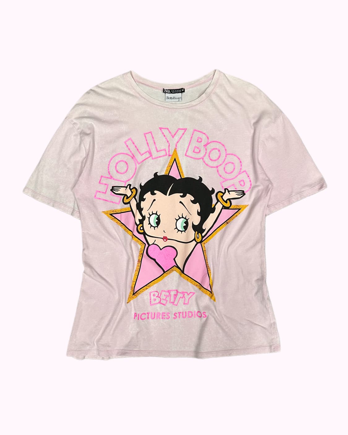 betty boob printing pink t-shirt 상품이미지1