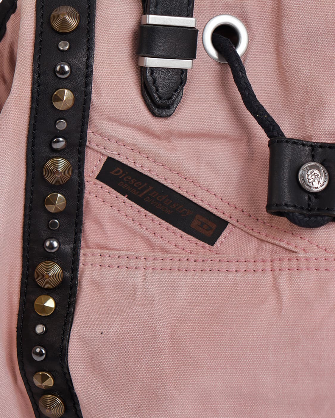 [DIESEL] 스터드 디테일 드로스트링 토트백 상품이미지7