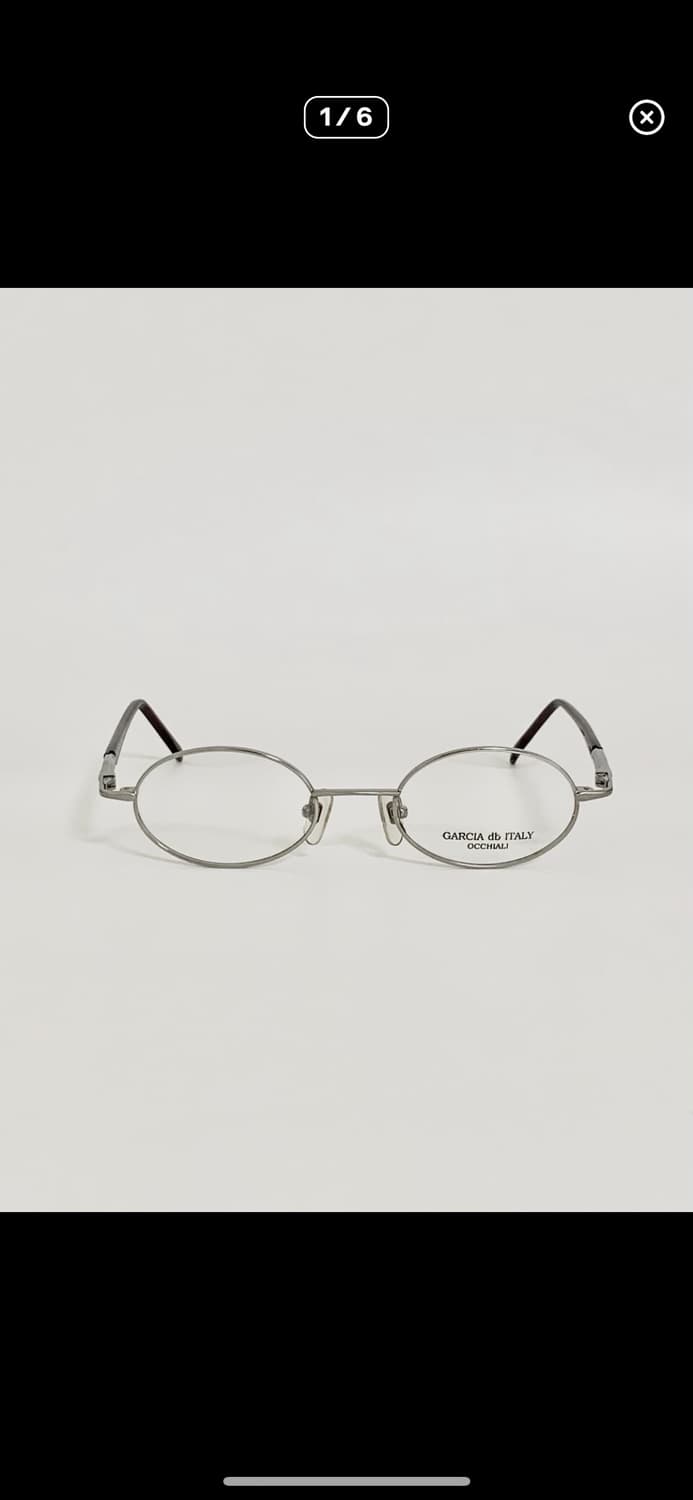 [픽키-148] GARCIA ITALY 오벌 실버 메탈 안경 상품이미지1