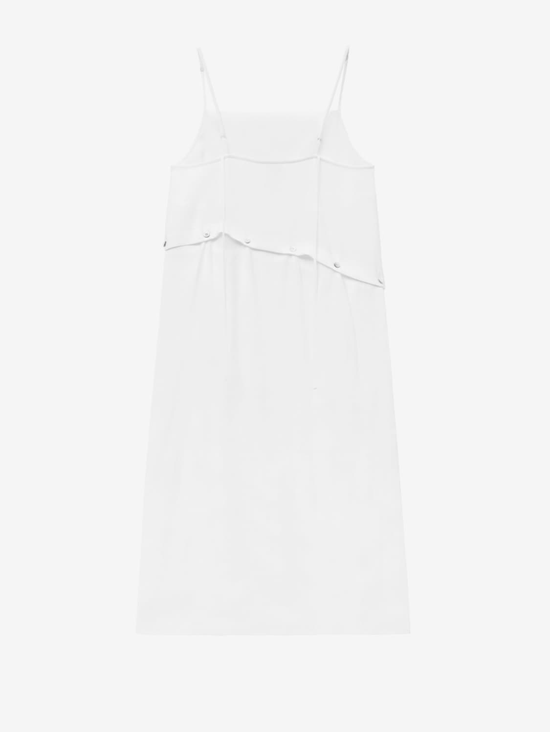 인사일런스우먼 슬리브리스 버튼 원피스 WHITE M 상품이미지5