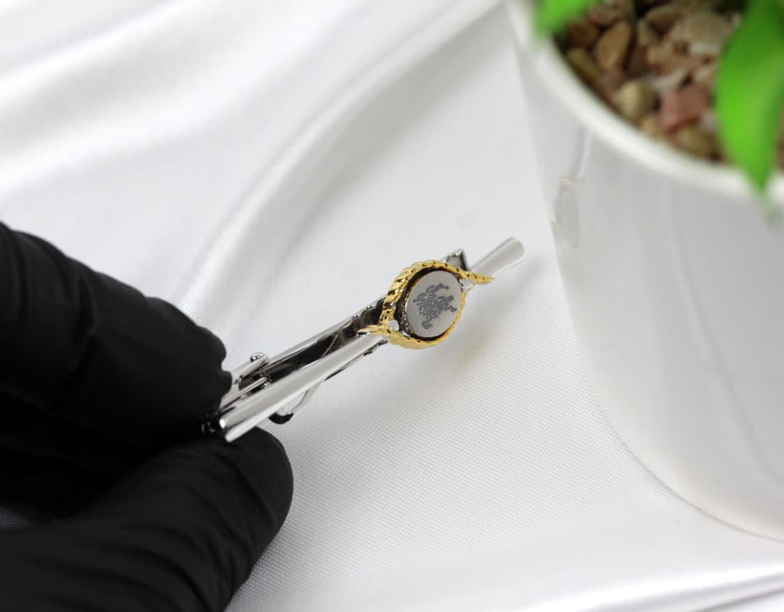 버버리 5.4cm A등급 명품 넥타이핀 커프스 세트 상품이미지6