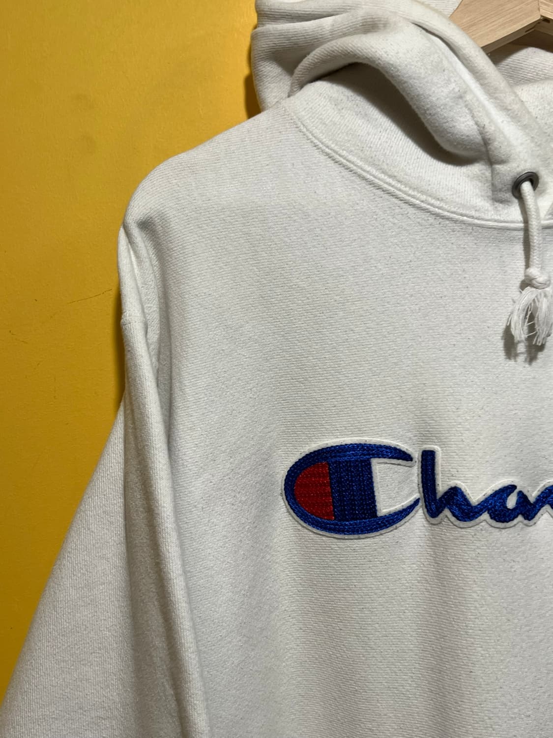 [L] 챔피온 블루택 리버스위드 후드 티셔츠 화이트 상품이미지3