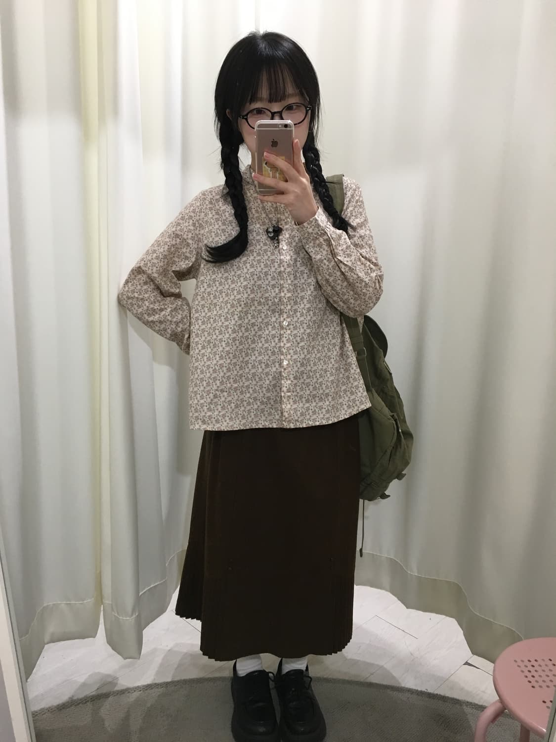 잔꽃 둥카라 셔츠 블라우스 상품이미지5