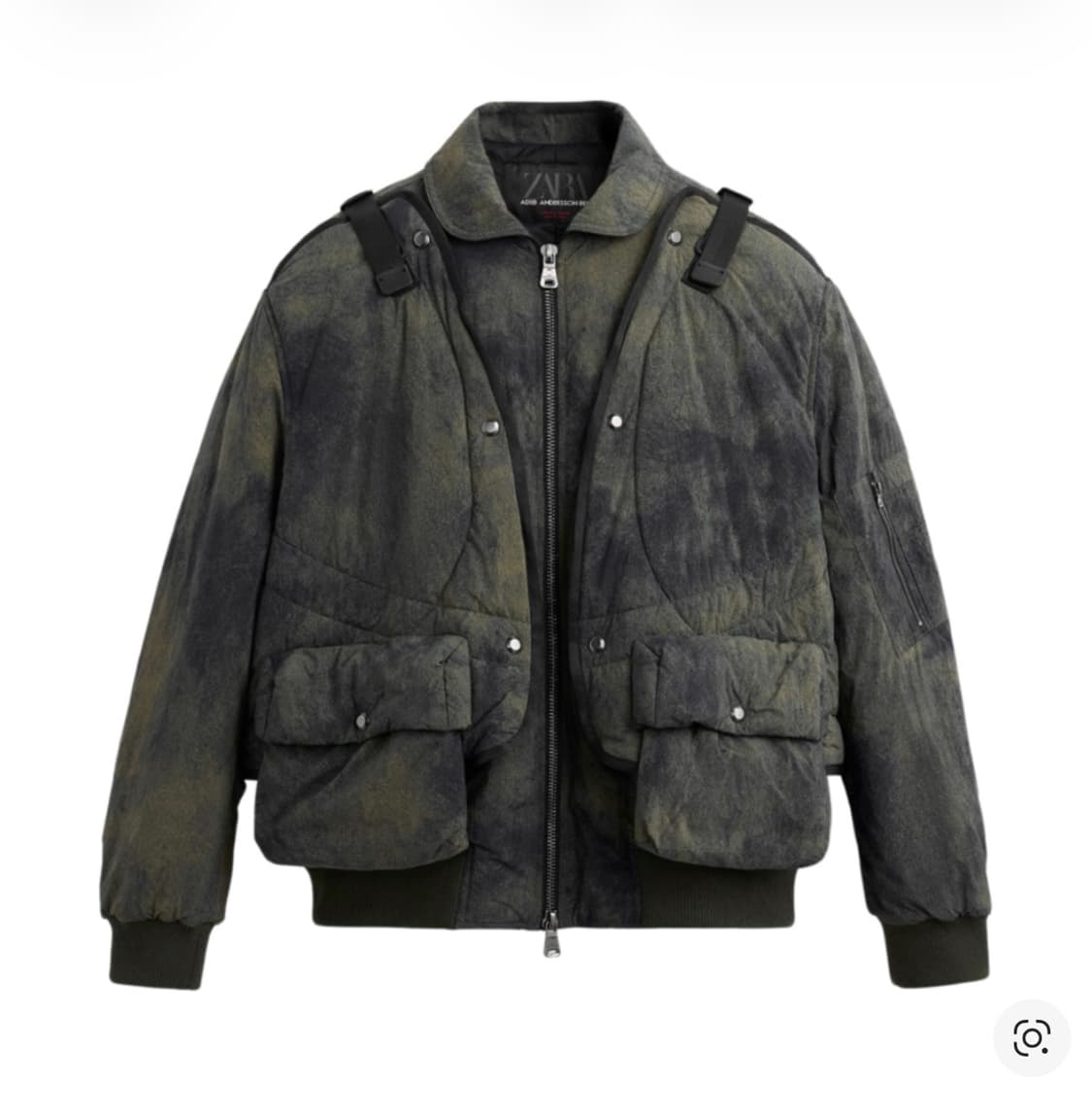 자라 x 앤더슨벨 퀼티드 베스트 봄버 자켓 카키 상품이미지1
