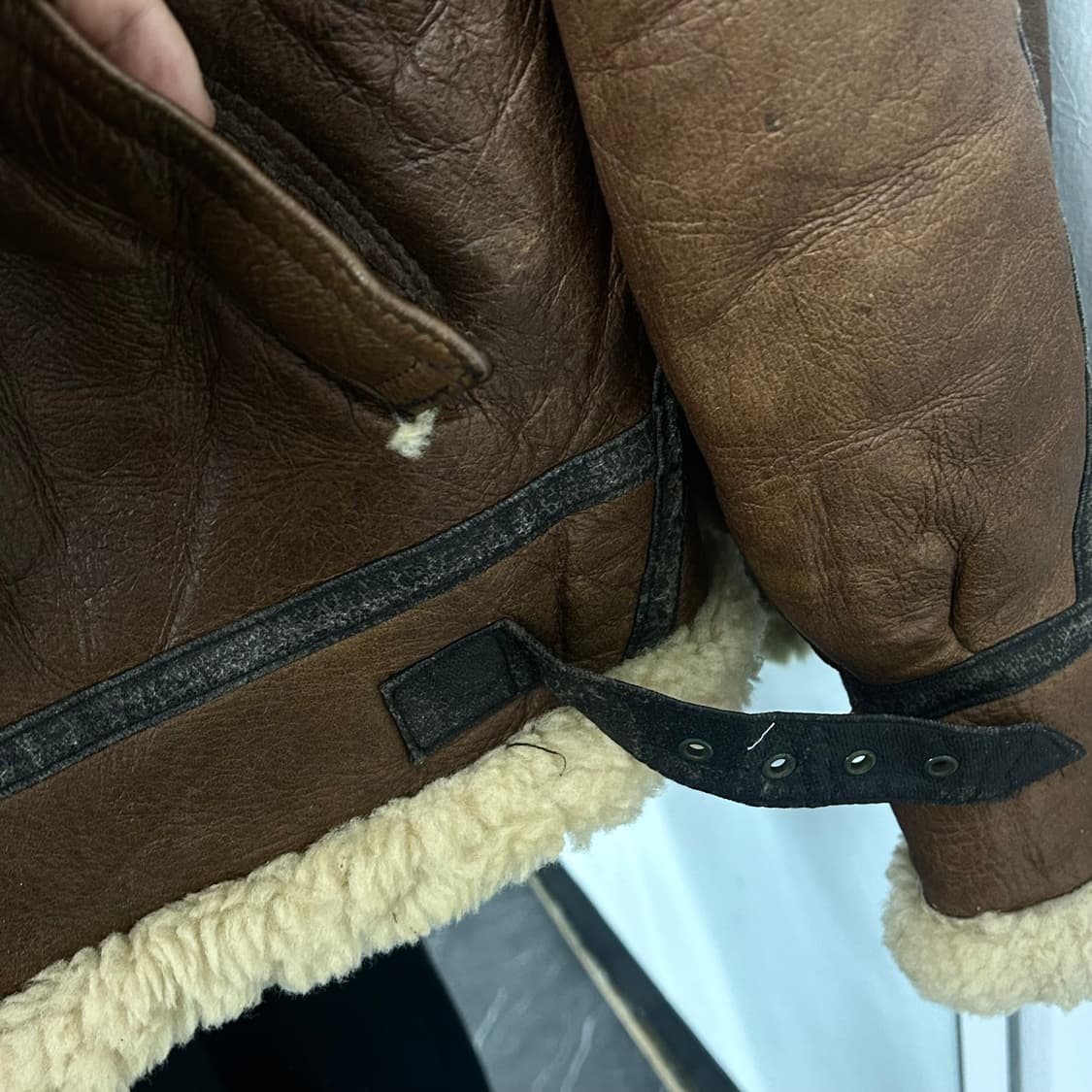 미공군 오리지널 B-3 무통 무스탕 자켓 상품이미지9