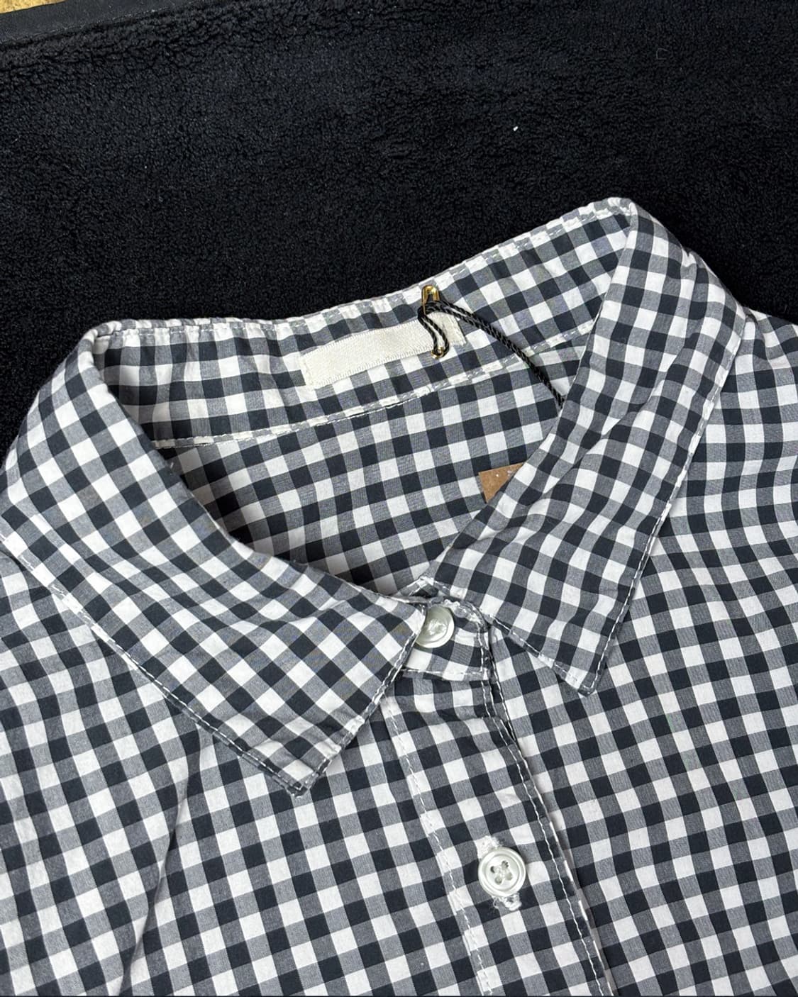 일본빈티지 GU 긴팔 체크 셔츠 상품이미지3